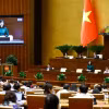 Bộ trưởng Bộ Y tế Đào Hồng Lan trả lời chất vấn. (Ảnh: Doãn Tấn/TTXVN)