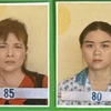 Các đối tượng Nguyễn Thị Loan (trái) và Nguyễn Thị Ngân. (Ảnh: TTXVN phát)