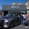 Mẫu xe điện của BYD tại Triển lãm ôtô quốc tế ở Munich (Đức) hồi tháng Chín năm ngoái. (Ảnh: THX/TTXVN)