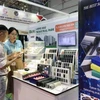 Gian hàng của doanh nghiệp Việt nhận được sự quan tâm ở VIETNAM EXPO 2023 tại Thành phố Hồ Chí Minh. (Ảnh: Mỹ Phương/TTXVN)