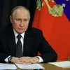 Tổng thống Nga Vladimir Putin phát biểu tại cuộc họp ở Moskva. (Ảnh: AFP/TTXVN)