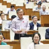 Đại biểu Quốc hội tỉnh Kon Tum Tô Văn Tám phát biểu ý kiến. (Ảnh: Doãn Tấn/TTXVN)