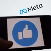 Biểu tượng của Meta trên màn hình máy tính. (Ảnh: AFP/TTXVN)