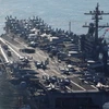 Tàu sân bay USS Carl Vinson của Mỹ. (Ảnh: Yonhap/TTXVN)