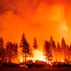Một vụ cháy rừng ở Foresthill, bang California (Mỹ). (Ảnh: AFP/TTXVN)
