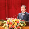 Ông Cao Tường Huy phát biểu nhận nhiệm vụ. (Nguồn: Cổng Thông tin Điện tử tỉnh Quảng Ninh)