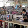 Cơ sở may Quốc Nhân ở xã Xà Phiên, huyện Long Mỹ, Hậu Giang. (Ảnh: Trần Việt/TTXVN)