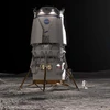 Hình ảnh mô phỏng tàu đổ bộ Blue Moon của công ty Blue Origin, có sứ mệnh đưa các phi hành gia lên bề mặt Mặt Trăng theo chương trình Artemis. (Ảnh: AFP/TTXVN)
