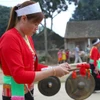 Đồng bào dân tộc Mường ở huyện Nho Quan, tỉnh Ninh Bình biểu diễn dân ca, dân vũ, dân nhạc. (Ảnh: Thùy Dung/ TTXVN)