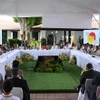 Quang cảnh vòng đàm phán hòa bình thứ 4 giữa đại diện Chính phủ Colombia và lực lượng vũ trang Quân đội Giải phóng Quốc gia (ELN) ở Caracas, Venezuela, ngày 14/8/2023. (Ảnh: AFP/TTXVN)