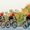 Các vận động viên Việt Nam tham dự giải đua xe đạp hữu nghị Campuchia-Lào-Việt Nam lần thứ nhất. (Nguồn: Quốc hội)