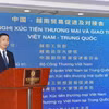 Ông Hoàng Minh Chiến, Phó Cục trưởng Cục Xúc tiến Thương mại, Bộ Công thương Việt Nam phát biểu tại hội nghị. (Ảnh: Tiến Trung/TTXVN)