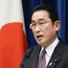 Thủ tướng Nhật Bản Fumio Kishida phát biểu với báo giới tại Tokyo. (Ảnh: AFP/TTXVN)