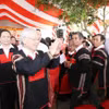Tổng Bí thư Nguyễn Phú Trọng dự Ngày hội Đại đoàn kết toàn dân tộc các Buôn , thôn xã Dur Kmăl, huyện Krông Ana. (Ảnh: Trí Dũng/TTXVN)