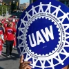 Người lao động thuộc nghiệp đoàn UAW biểu tình. (Ảnh: AP)