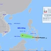 Dự báo đường đi của áp thấp nhiệt đới trên Biển Đông. (Nguồn: Trung tâm Dự báo Khí tượng Thủy văn Quốc gia)