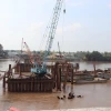 Tỉnh Tiền Giang đã đầu tư xây dựng cầu Tân Thạnh với tổng vốn trên 145 tỷ đồng. (Ảnh: Minh Trí/TTXVN)