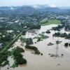 Phường Quang Vinh, thành phố Thái Nguyên vẫn bị nước chia cắt (ảnh chụp lúc 6 giờ 50 ngày 11/9). (Ảnh: Hoàng Hiếu/TTXVN)