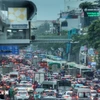 Quy hoạch đường sắt đô thị liệu có giúp giảm ùn tắc giao thông trên đường Nguyễn Trãi? (Ảnh: Tuấn Đức/TTXVN)