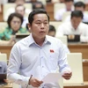 Đại biểu Quốc hội tỉnh Bà Rịa-Vũng Tàu Dương Tấn Quân phát biểu ý kiến. (Ảnh: Doãn Tấn/TTXVN)