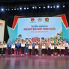 Các chỉ huy Đội được vinh danh Chỉ huy Đội xuất sắc toàn quốc. (Ảnh: PV/Vietnam+)