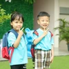 Học sinh Trường Mầm non Hoàng Liệt, Hoàng Mai, Hà Nội. (Ảnh: Hoàng Hiếu/Vietnam+)