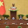 Quốc hội làm việc sáng nay, 28/11. (Ảnh: CTV/Vietnam+)