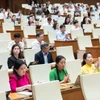 Quốc hội làm việc chiều nay, 28/11. (Ảnh: CTV/Vietnam+)
