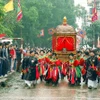 Rước kiệu trong lễ hội Năm làng Mọc. (Nguồn: sovhtt.hanoi.gov.vn)