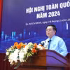 Bí thư Trung ương Đảng, Trưởng Ban Tuyên giáo Trung ương Nguyễn Trọng Nghĩa phát biểu tại Hội nghị. (Ảnh: Thu Hoài/TTXVN)
