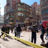 Hiện trường vụ sập tòa nhà 3 tầng tại Alexandria, Ai Cập. (Nguồn: Ahram Online)