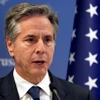 Ngoại trưởng Mỹ Antony Blinken trong cuộc họp báo tại Tel Aviv nhân chuyến công du Trung Đông. (Ảnh: AFP/TTXVN)