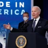 Tổng thống Mỹ Joe Biden công bố kế hoạch của Intel đầu tư 20 tỷ USD để xây dựng nhà máy sản xuất chip lớn nhất thế giới ở bang Ohio ngày 21/1/2022. (Ảnh: Getty Images)