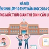 Tuyển sinh lớp 10 THPT tại Hà Nội: Những mốc thời gian thí sinh cần lưu ý