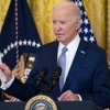 Tổng thống Mỹ Joe Biden phát biểu tại Nhà Trắng ngày 23/2/2024. (Ảnh: AFP/TTXVN)