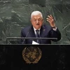 Tổng thống Palestine Mahmoud Abbas phát biểu tại Khóa họp thứ 78 Đại hội đồng Liên hợp quốc ở New York (Mỹ), ngày 21/9/2023. (Ảnh: AFP/TTXVN)