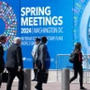 Trụ sở Quỹ Tiền tệ Quốc tế (IMF) ở Washington DC., Mỹ. (Ảnh: THX/TTXVN)