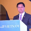 Đại sứ Việt Nam tại Ấn Độ Nguyễn Thanh Hải phát biểu khai mạc sự kiện chung tay phát động điểm đến Việt Nam tại Thủ đô New Delhi. (Ảnh: Ngọc Thúy/TTXVN)