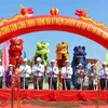 Nghi thức khởi công công trình. (Ảnh: Huỳnh Anh/TTXVN)