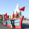 Việc tái hiện Lễ hội cầu ngư nhằm góp phần bảo tồn nét sinh hoạt văn hóa tín ngưỡng đặc trưng của ngư dân. (Ảnh: Đặng Tuấn/TTXVN)