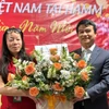 Tổng Lãnh sự Lưu Xuân Đồng phát biểu và thay mặt Đại sứ quán trao lãng hoa của Đại sứ Vũ Quang Minh chúc mừng đại hội. (Ảnh: Phương Hoa/TTXVN)