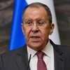 Ngoại trưởng Nga Sergei Lavrov phát biểu họp báo ở Moskva. (Ảnh: AFP/TTXVN)