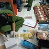 Số lượng ma túy bị lực lượng chức năng thu giữ. (Ảnh: TTXVN phát)