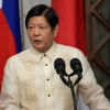 Tổng thống Philippines Ferdinand Marcos Jr. phát biểu tại Manila. (Ảnh: AFP/TTXVN)