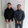 Đối tượng Trịnh Xuân Thành (trái) và Nguyễn Xuân Chúc tại cơ quan Công an. (Nguồn: Công an tỉnh Bắc Ninh)