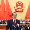 Thủ tướng Trung Quốc Lý Khắc Cường phát biểu tại lễ khai mạc Kỳ họp thứ nhất Quốc hội Trung Quốc. (Nguồn: THX/TTXVN)