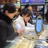 Một điểm giao dịch vàng tại Hà Nội. (Ảnh: Đức Duy/Vietnam+)