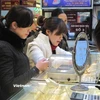 Một điểm giao dịch vàng tại Hà Nội. (Ảnh: Đức Duy/Vietnam+)