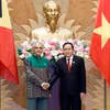 Chủ tịch Quốc hội Trần Thanh Mẫn và Tổng thống Timor-Leste Jose Ramos-Horta. (Ảnh: Doãn Tấn/TTXVN)