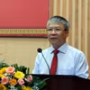 Phó Bí thư thường trực Nguyễn Đức Dũng phát biểu nhận nhiệm vụ. (Ảnh: Trần Tĩnh/TTXVN)